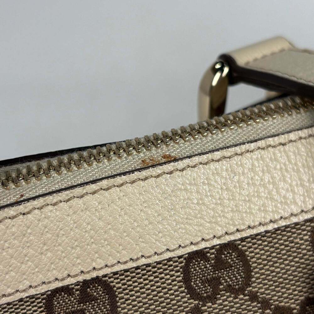 GUCCI Authentic Cream Canvas Tote Bag - Picture 4 of 9